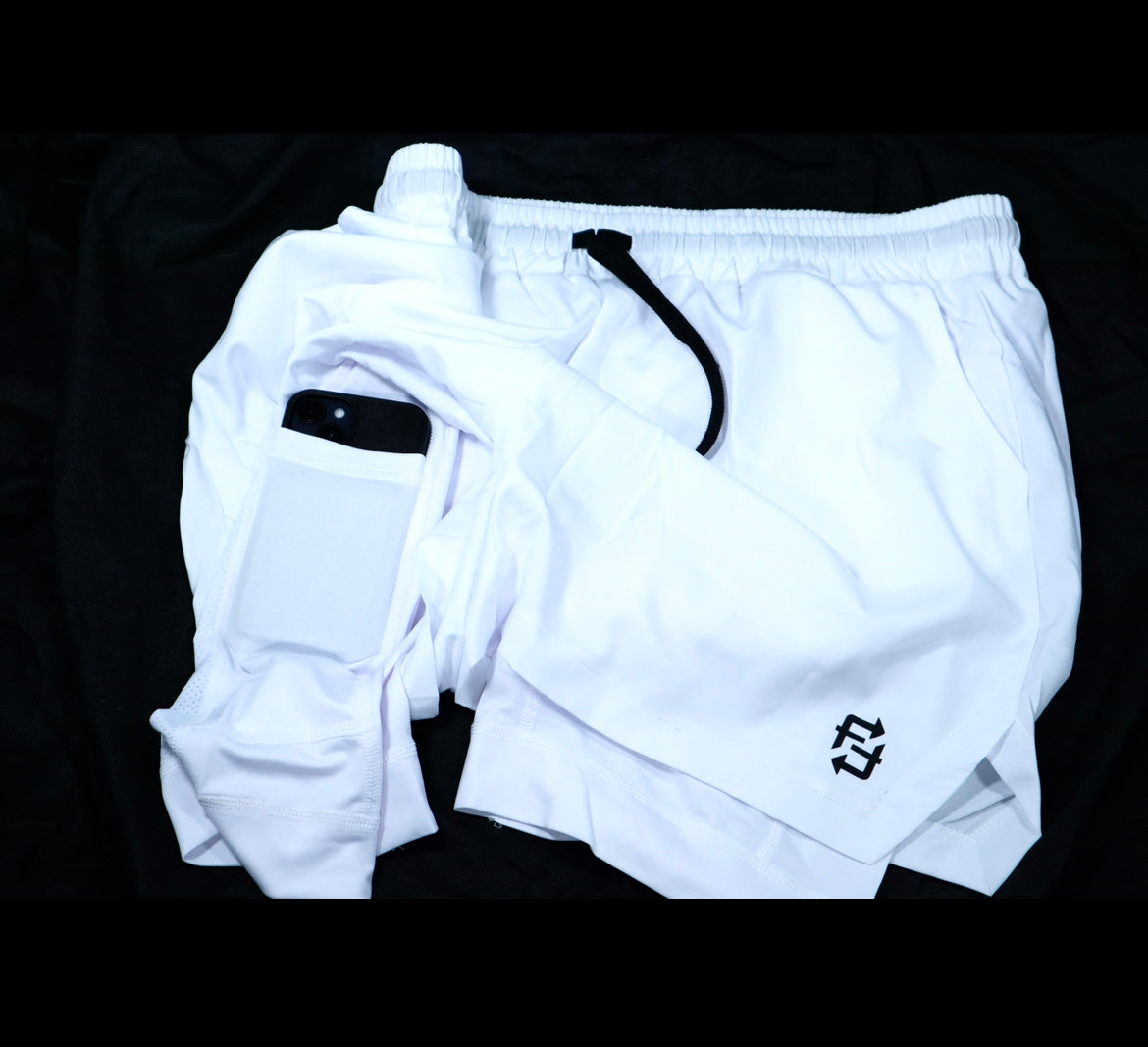 Premium Fit Wit Fan 2 in 1 Gym compression shorts
