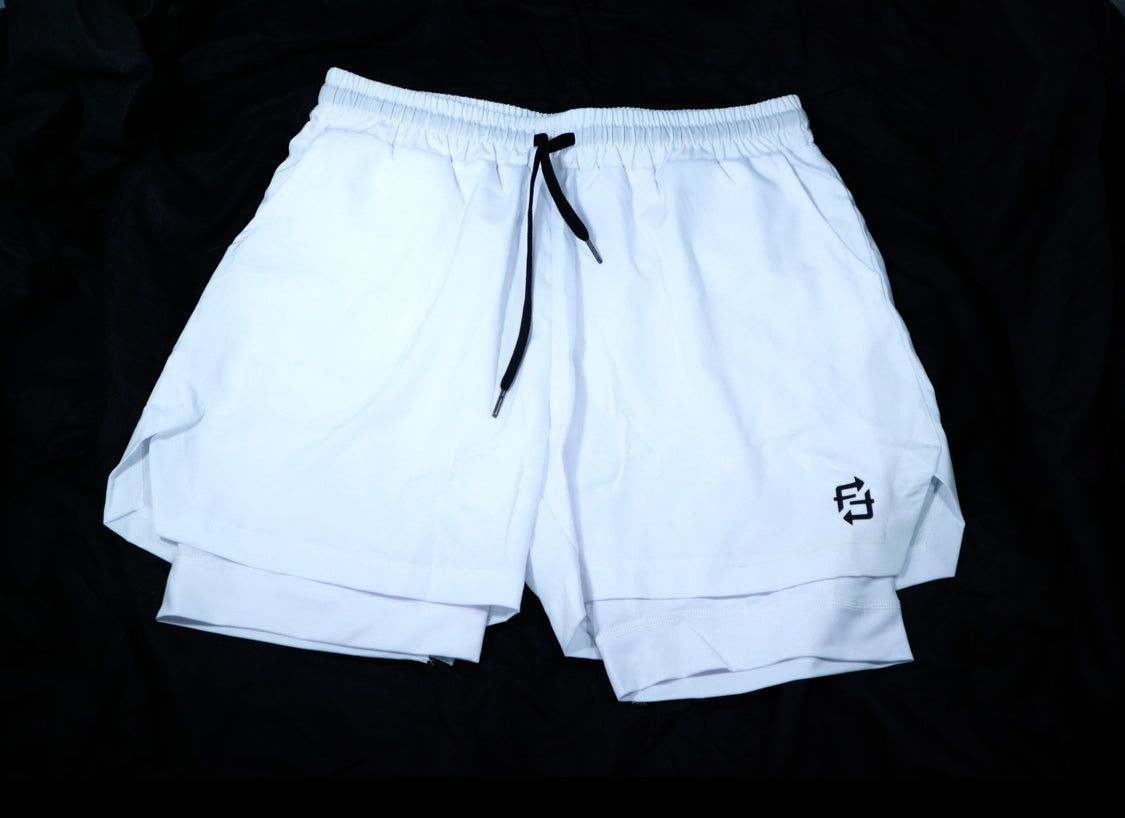 Premium Fit Wit Fan 2 in 1 Gym compression shorts