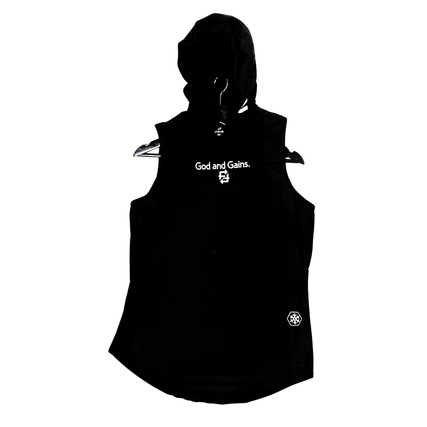 God and Gains sleeveless hoodie