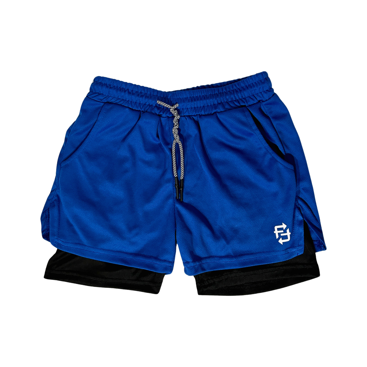 Royal blue 2 in 1 FWF compression shorts (classic)