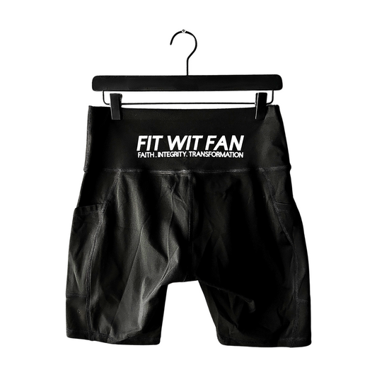 Black Women’s Fit Wit Fan shorts with pocket