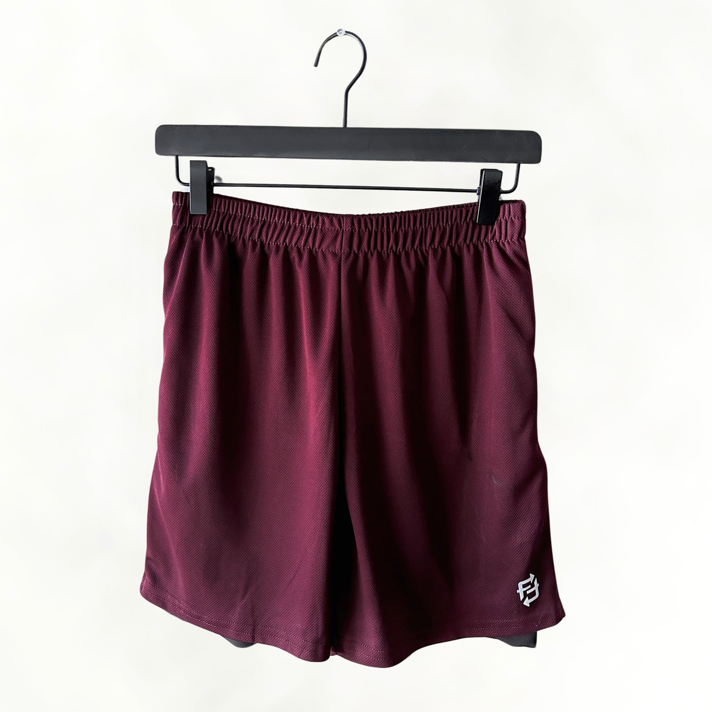 Maroon basketball style 2 in 1 compression