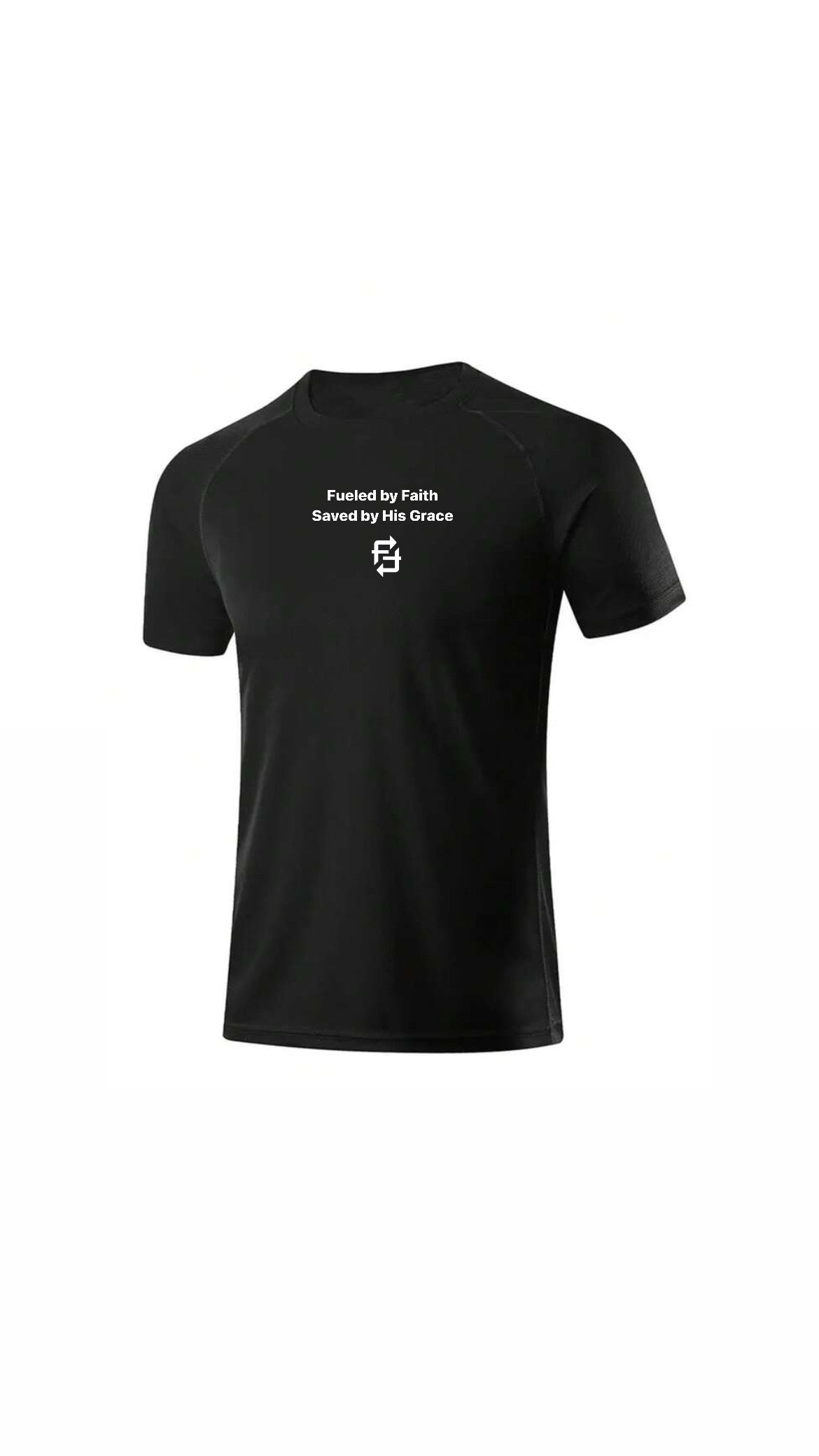 Fueled by Faith Saved by Grace (black) Crew shirt