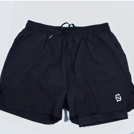 Premium Fit Wit Fan 2 in 1 Gym compression shorts